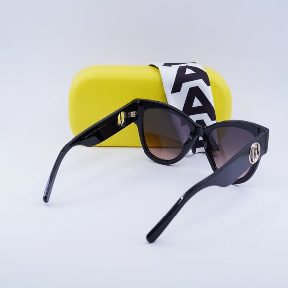 Marc Jacobs MARC 697/S 0807 FF Cat Eye Sunglasses - Black\Violet Gradient - Picture 4 of 9
